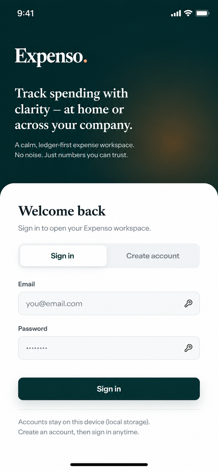 Login Mobile View